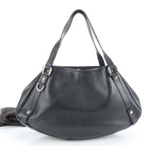 GUCCI Authentic Black Leather Tote Bag